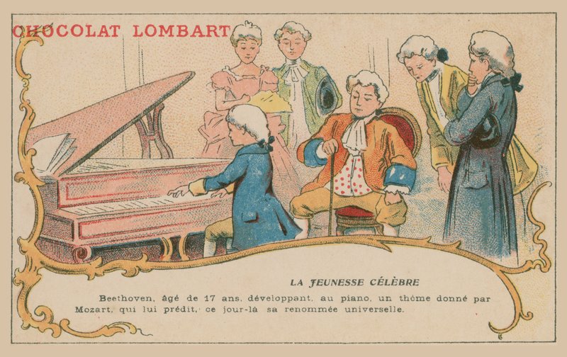 Ludwig van Beethoven hraje na klavír ve věku 17 let od French School