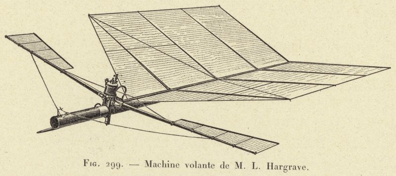 Flying Machine od M L Hargrave (rytina) od French School