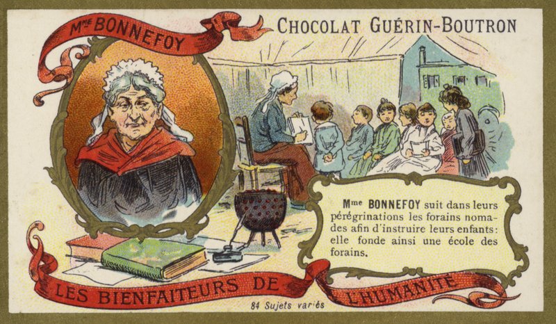 Madame Bonnefoy , francouzský filantrop (chromolitho) od French School