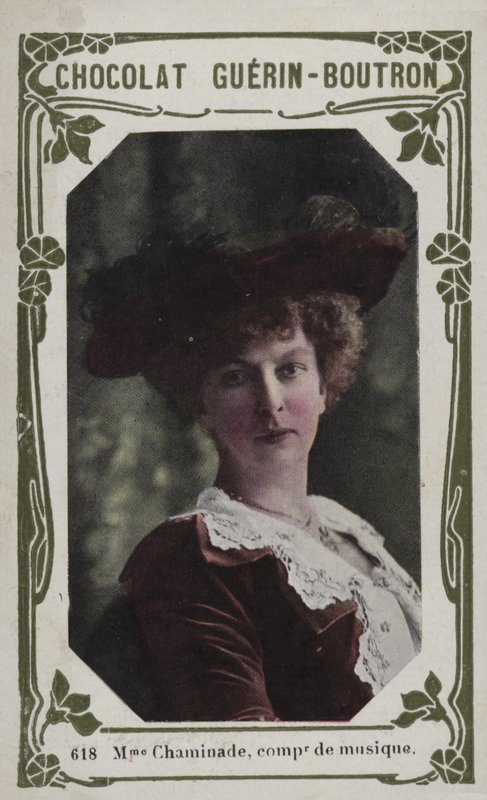 Madame Chaminade, hudební skladatel (barevné fotografie) od French School