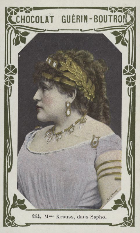Madame Kraussová, v Sapfó (barevná fotografie) od French School