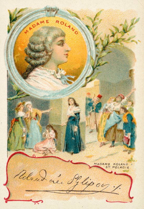 Madame Roland, francouzský revolucionář (chromolitho) od French School