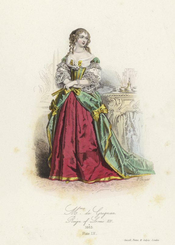 Madame de Grignan, francouzská aristokratka doby Ludvíka XIV od French School