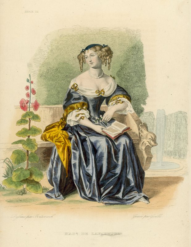 Madame de La Fayette (barevná rytina) od French School