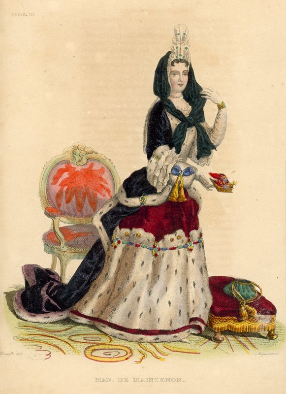 Madame de Maintenon (barevná rytina) od French School
