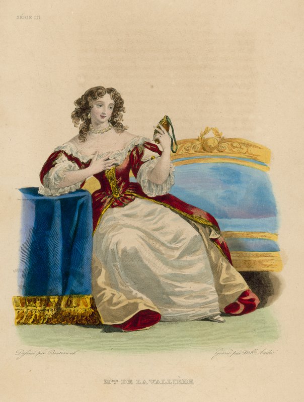 Madame de la Valliere (barevná rytina) od French School