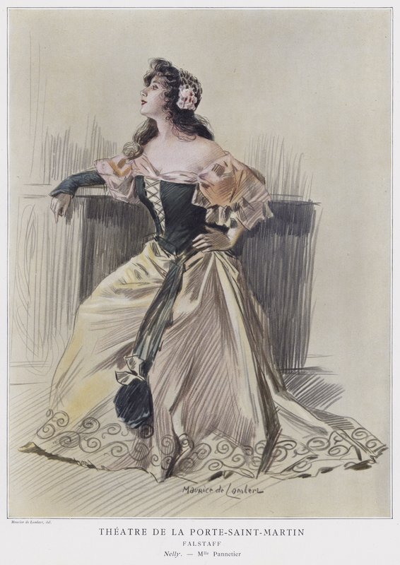 Mademoiselle Pannetier jako Nelly ve Falstaffovi od French School