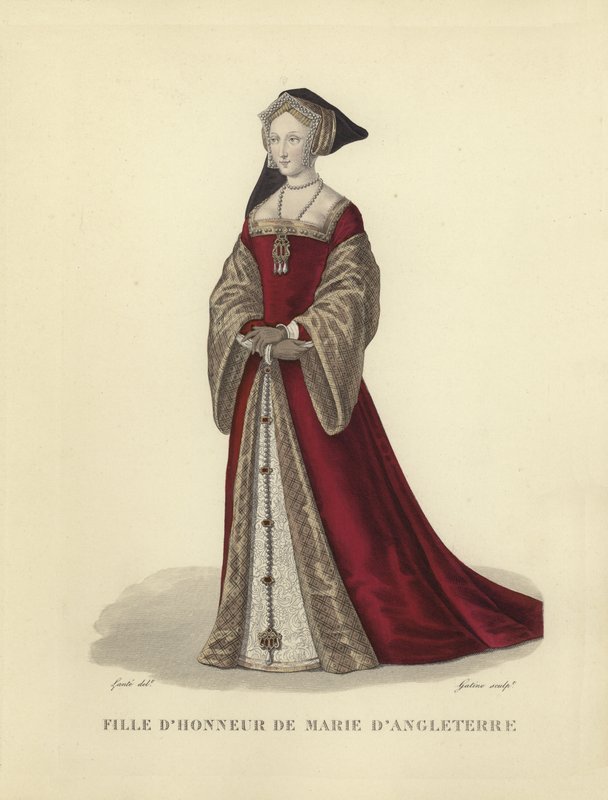 Paní cti Marie Tudorové, třetí manželky francouzského krále Ludvíka XII od French School