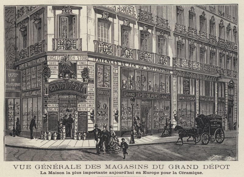Maisons du Grand Depot, obchod s keramikou v Paříži, Francie od French School