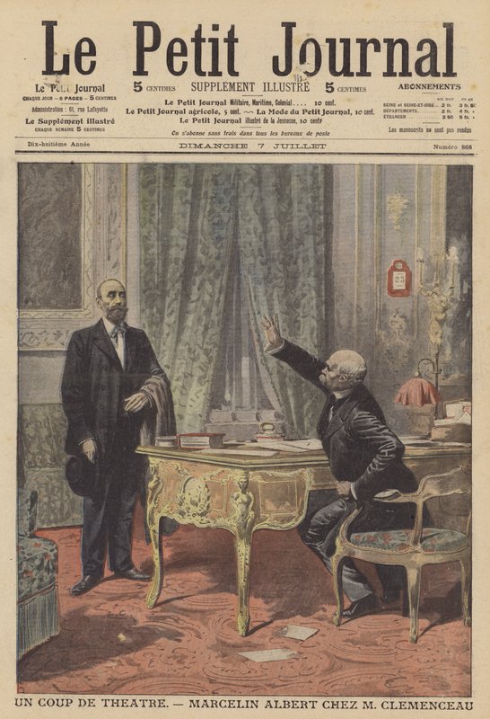 Marcelin Albert na setkání s francouzským premiérem Georgesem Clemenceauem (barevné lito) od French School