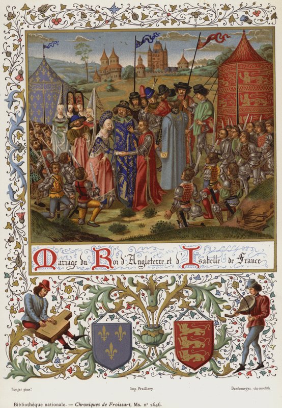Sňatek anglického krále a Isabelly Francouzské (chromolitho) od French School