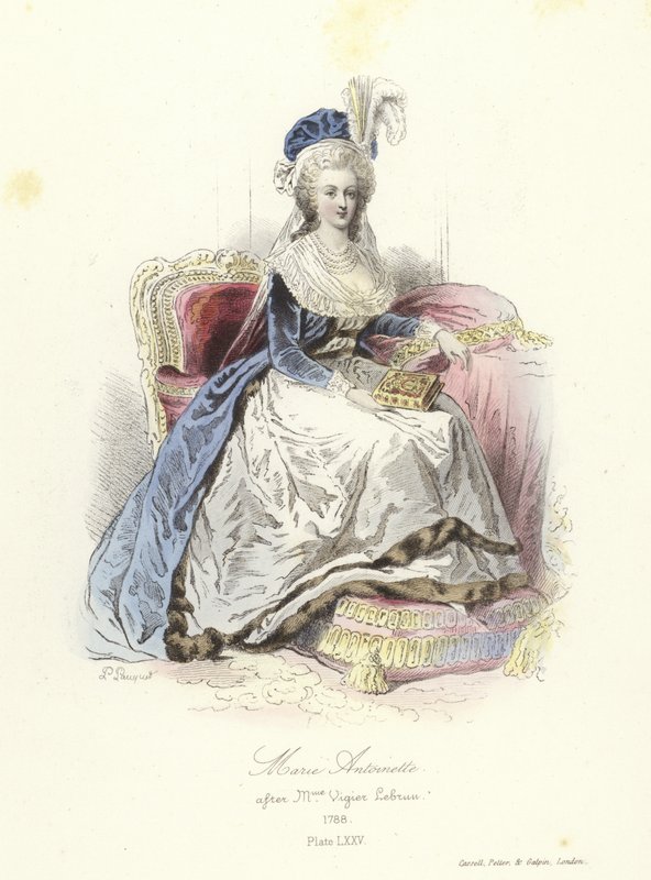 Marie Antoinetta, královna choť Ludvíka XVI. z Francie od French School