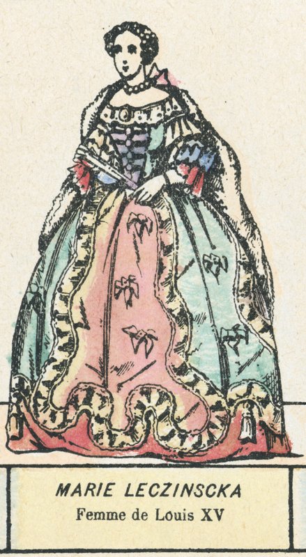Marie Leczinska, manželka Ludvíka XV. (barevná rytina) od French School