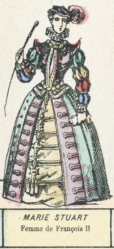 Marie Stuartovna, manželka Františka II. (barevná rytina) od French School