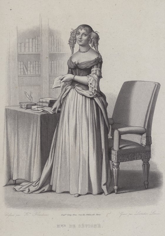 Marie de Rabutin-Chantal, markýza de Sevigne, francouzský spisovatel (rytina) od French School