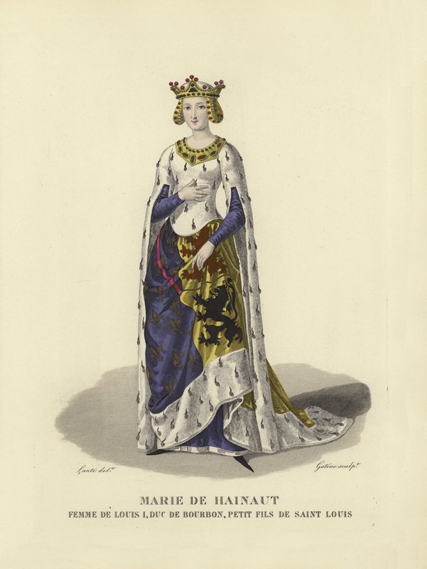 Marie Hainautská, manželka Ludvíka I., vévody Bourbonského od French School