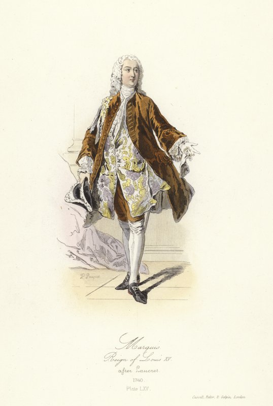 Markýz za vlády francouzského Ludvíka XV od French School