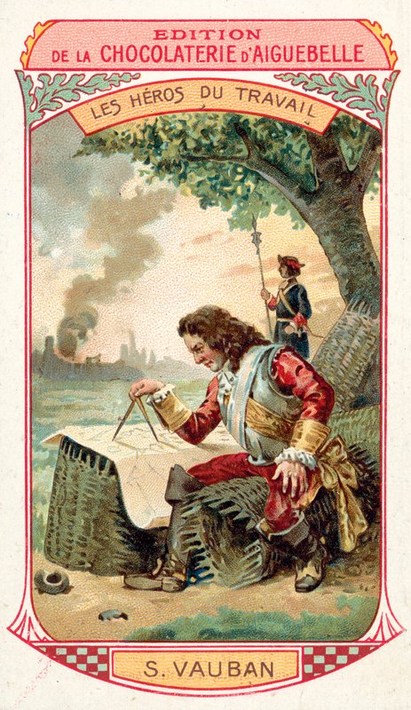 Maršál Vauban , francouzský vojenský inženýr (chromolitho) od French School