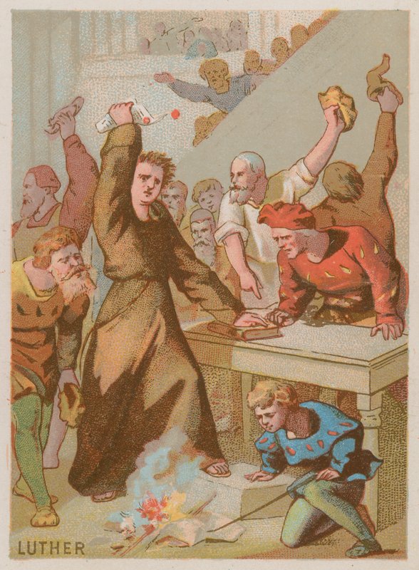 Martin Luther pálil papežskou bulu zakazující jeho díla od French School