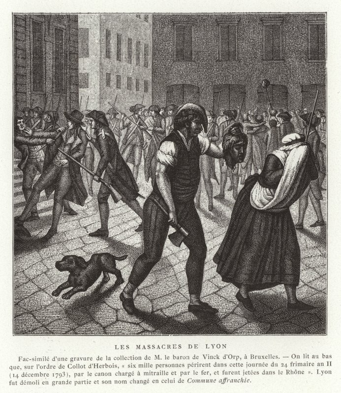 Masakry v Lyonu, Francouzská revoluce, prosinec 1793 od French School
