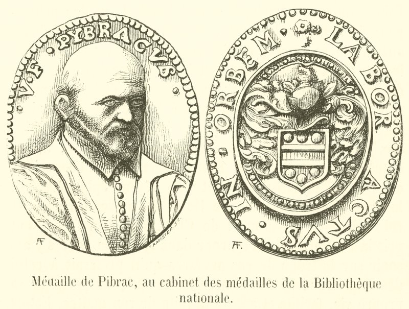 Medaile Pibrac, v kabinetu medailí Národní knihovny (rytina) od French School