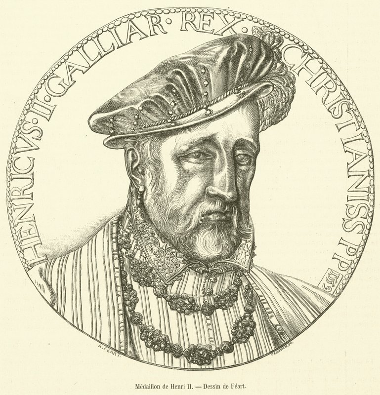 Medailon de Henri II (rytina) od French School