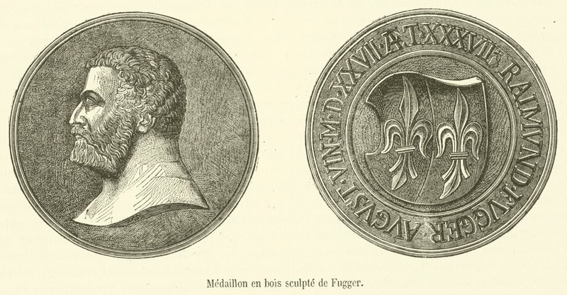 Fuggerův vyřezávaný dřevěný medailon (rytina) od French School