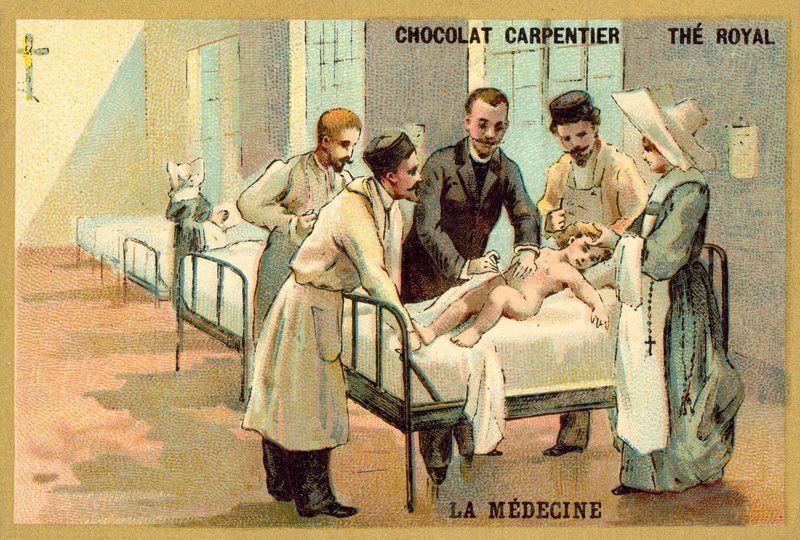 Lékařství (chromolit) od French School