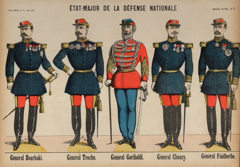 Členové generálního štábu francouzské armády během francouzsko-pruské války od French School