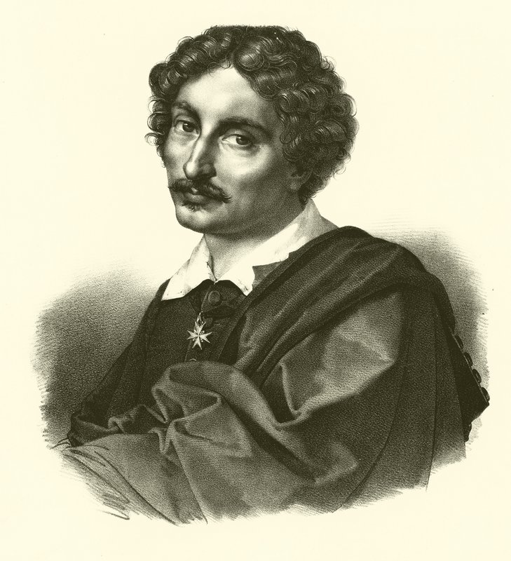 Michelangelo Merisi da Caravaggio, portrét (rytina) od French School