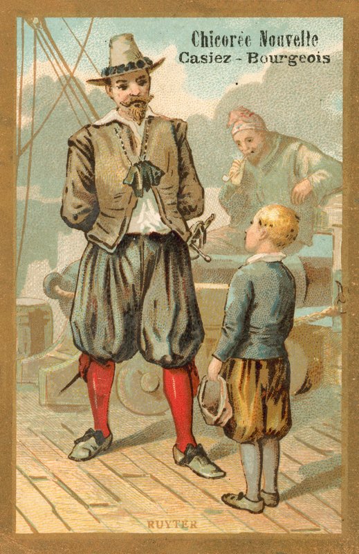 Michiel de Ruyter , holandský admirál (chromolitho) od French School