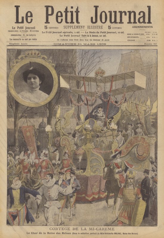 Půlnoční průvod v Paříži (barevná litografie) od French School