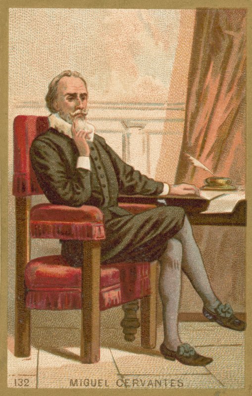 Miguel de Cervantes , španělský prozaik, básník a dramatik od French School