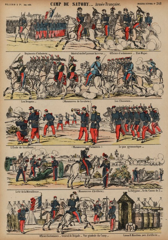 Vojenský tábor francouzské armády v Satory, Francie od French School
