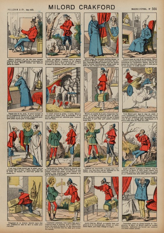 Milord Crakford (barevná rytina) od French School