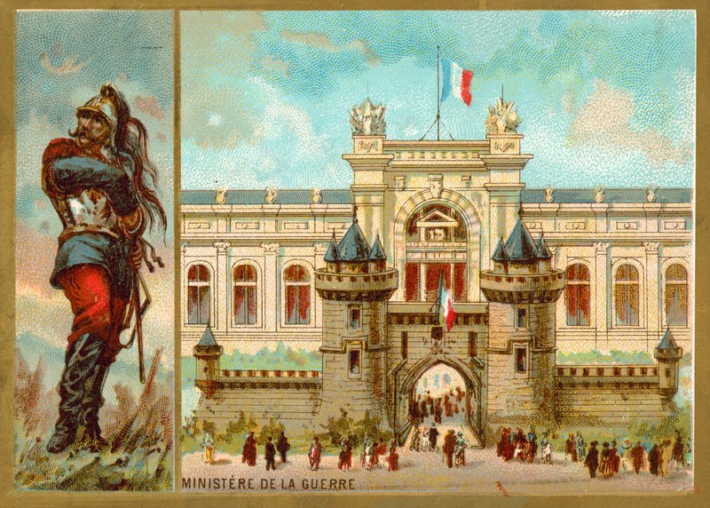 Ministerstvo války, Paříž (chromolitho) od French School