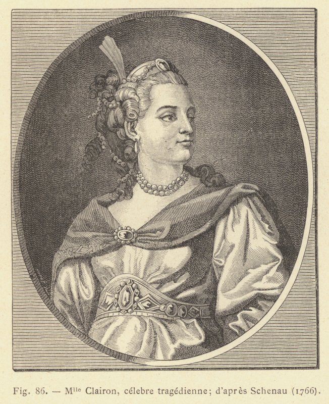 Slečna Clairon, slavná tragédie, podle Schenau od French School