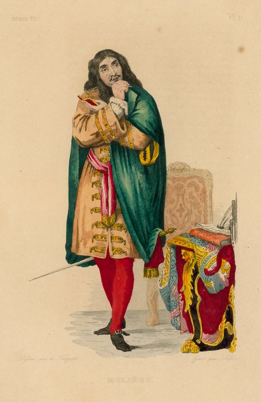 Moliere (barevné rytí) od French School
