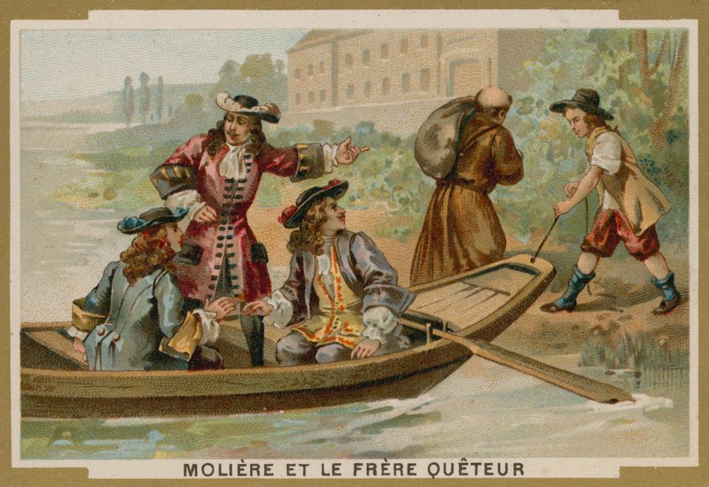 Moliere a žebravý mnich od French School