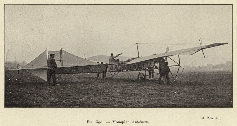 Monoplan Antoinette (rytina) od French School