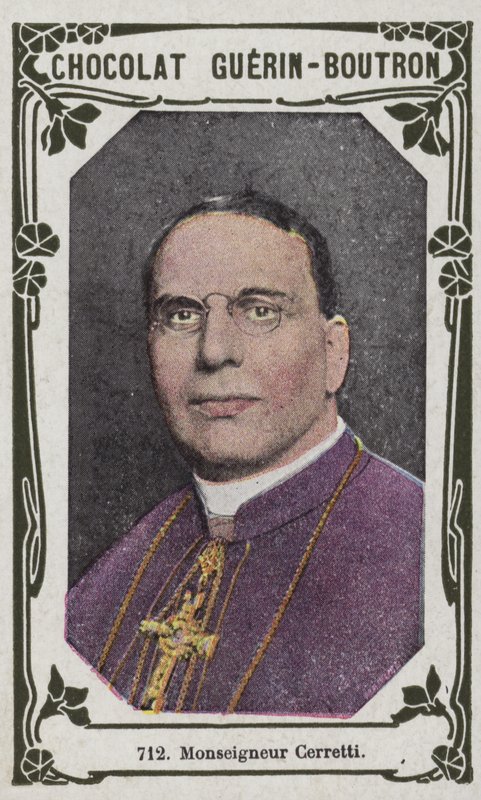 Monseigneur Cerretti (barevná fotografie) od French School