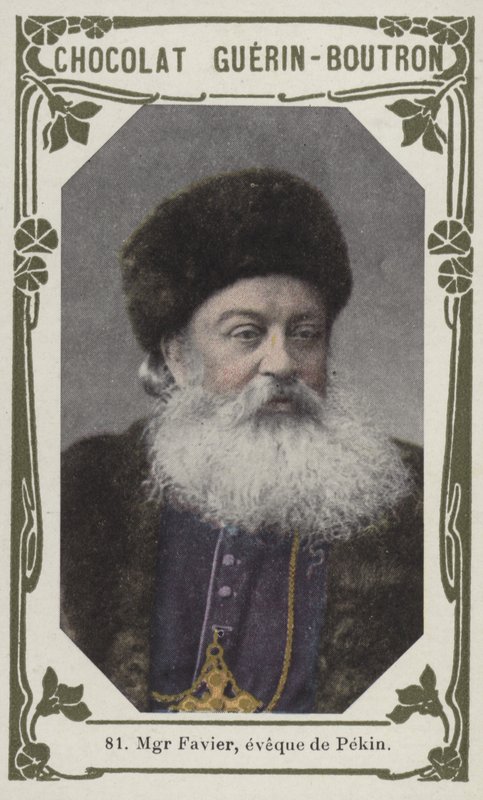 Monsignor Favier, biskup z Pekingu (barevná fotografie) od French School
