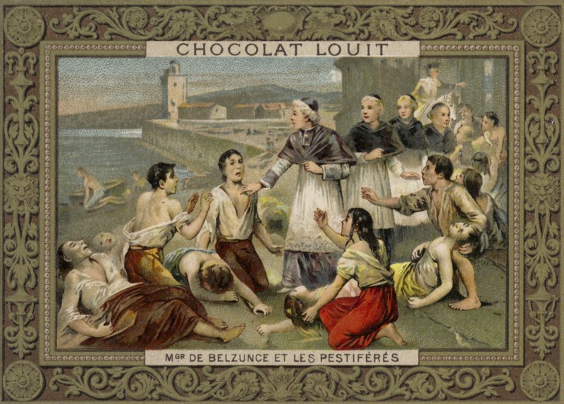 Monsignor de Belsunce, biskup z Marseille a oběti moru, 1720 od French School