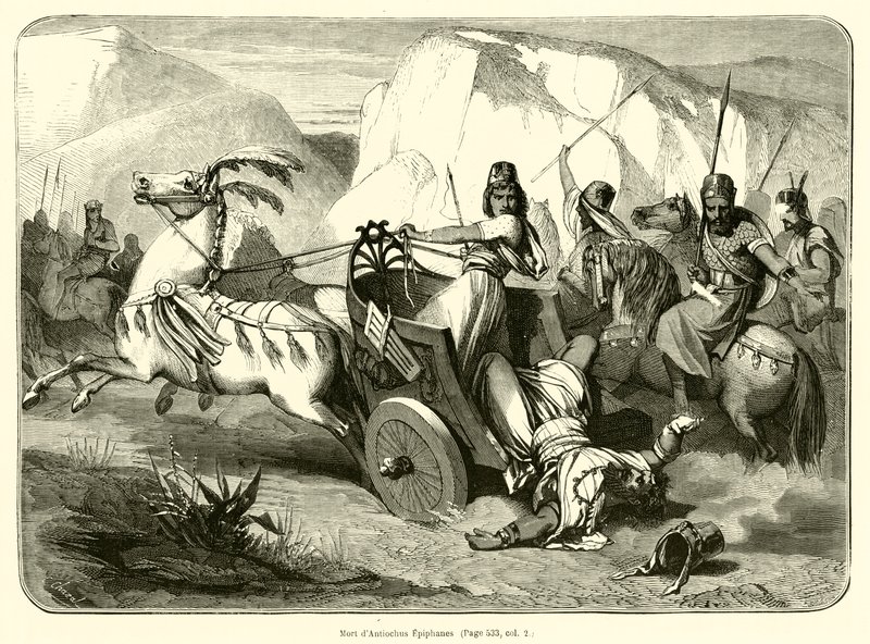 Mort de Antiochus Epiphanes (rytina) od French School