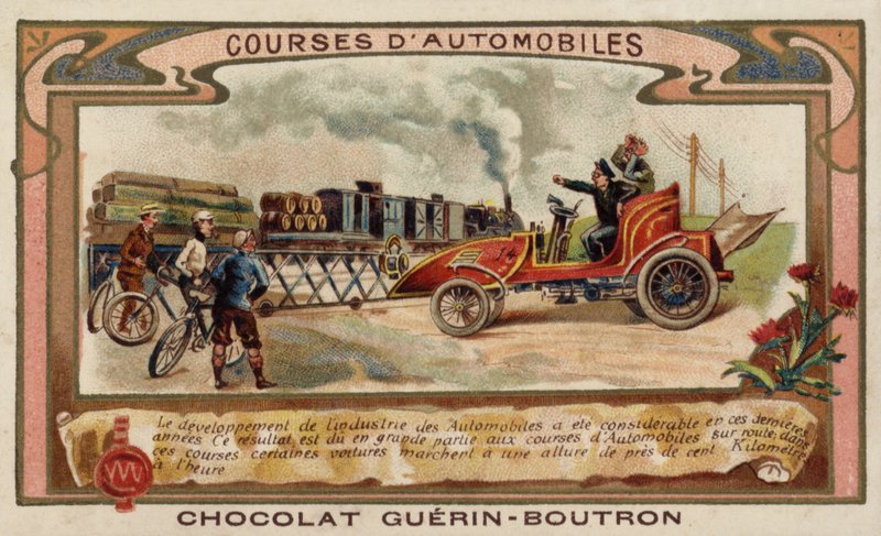 Motoristické závody (chromolitho) od French School