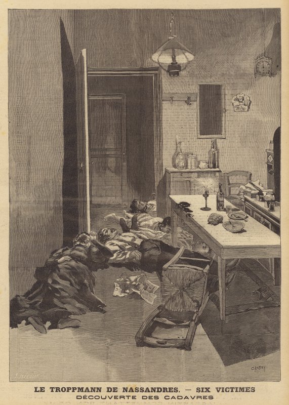 Vražda šestičlenné rodiny v Nassandres vrahem jménem Caillard od French School