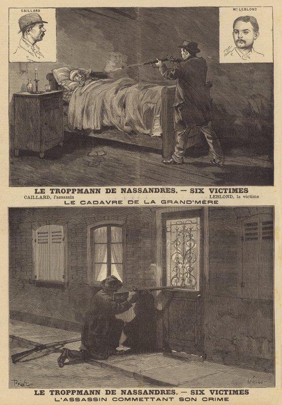 Vražda šestičlenné rodiny v Nassandres vrahem jménem Caillard od French School