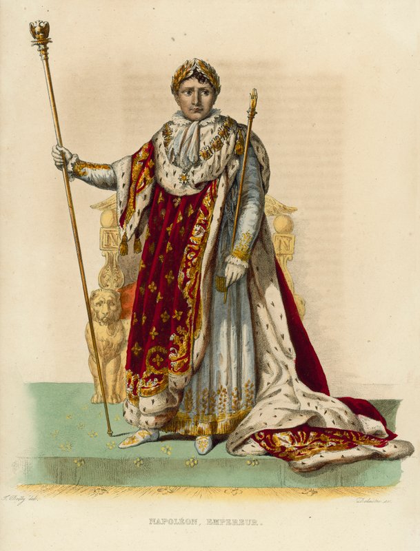 Napoleon Bonaparte (barevná rytina) od French School