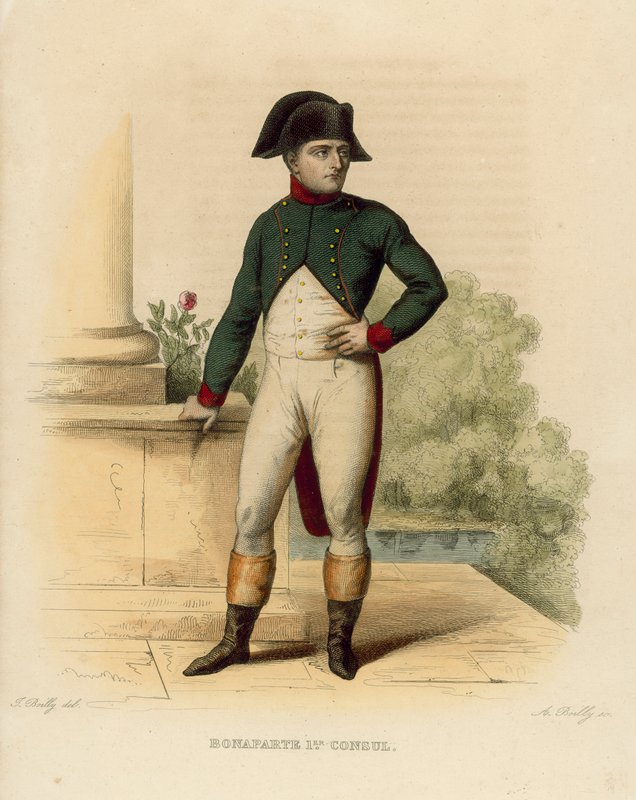Napoleon Bonaparte (barevná rytina) od French School