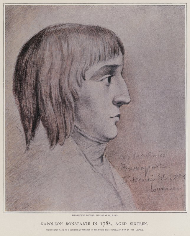 Napoleon Bonaparte v roce 1785 od French School